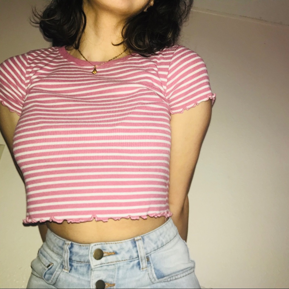 Striped crop top
